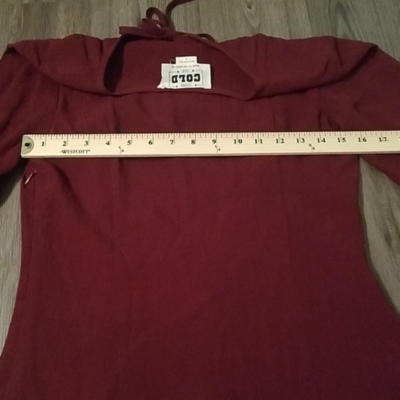 DEREK DRESS IN OXBLOOD, Stone Cold Fox, Size S - Picture 5 of 8